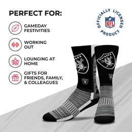 Las Vegas Raiders NFL Youth V Curve Socks - Black