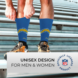 Los Angeles Chargers NFL Adult Curve Socks - Black