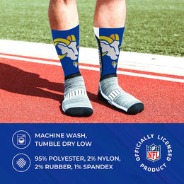 Los Angeles Rams NFL Youth V Curve Socks - Blue