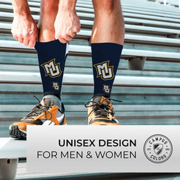 Marquette Golden Eagles NCAA Adult State and University Crew Socks - Indigo/Navy