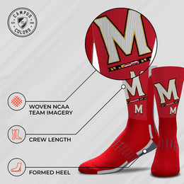Maryland Terrapins NCAA Youth University Socks - Cardinal