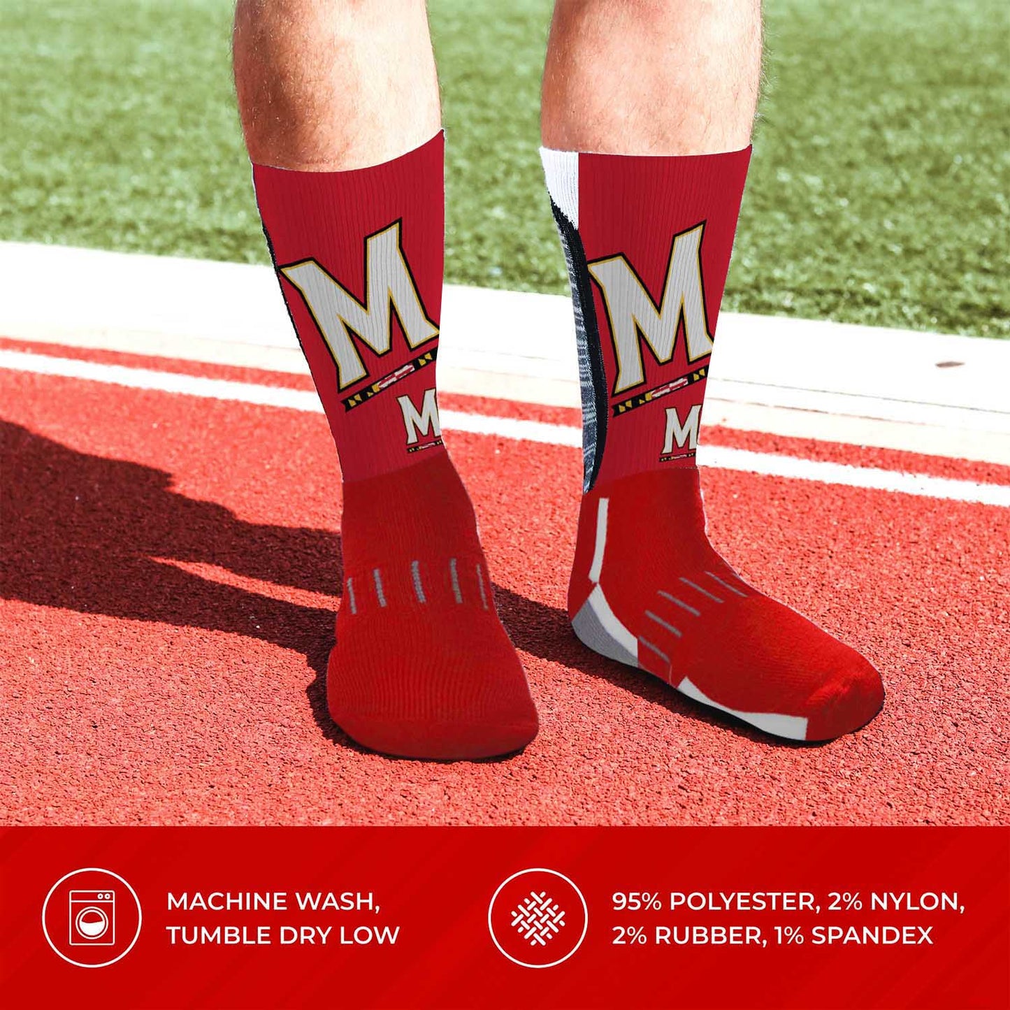 Maryland Terrapins NCAA Youth University Socks - Cardinal