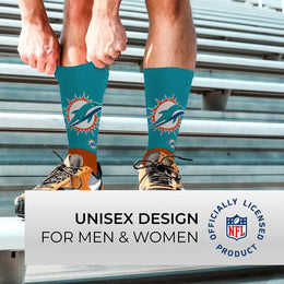 Miami Dolphins NFL Youth V Curve Socks - Orange
