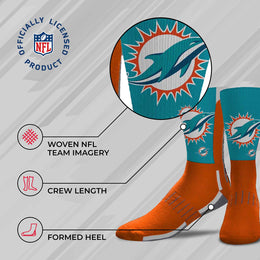 Miami Dolphins NFL Youth V Curve Socks - Orange