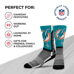 Miami Dolphins NFL Youth V Curve Socks - Teal