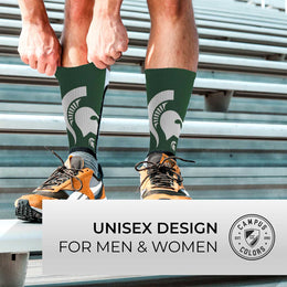 Michigan State Spartans NCAA Youth University Socks - Green