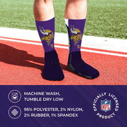 Minnesota Vikings NFL Adult Curve Socks - Violet
