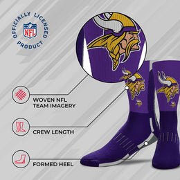 Minnesota Vikings NFL Youth V Curve Socks - Team Color