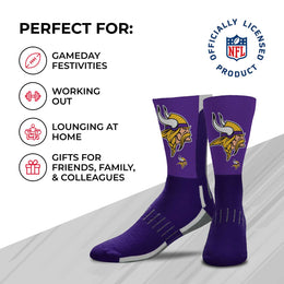 Minnesota Vikings NFL Adult Curve Socks - Violet