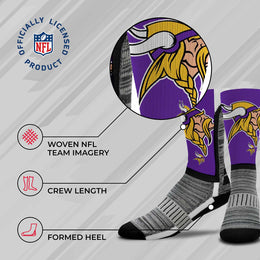 Minnesota Vikings NFL Adult Curve Socks - Purple