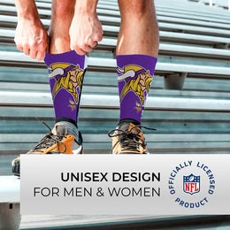 Minnesota Vikings NFL Adult Curve Socks - Purple