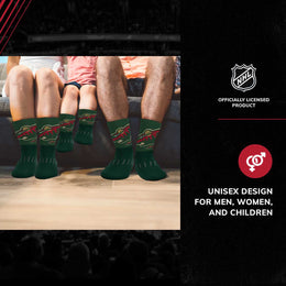 Minnesota Wild Adult NHL Zoom Curve Team Crew Socks - Green