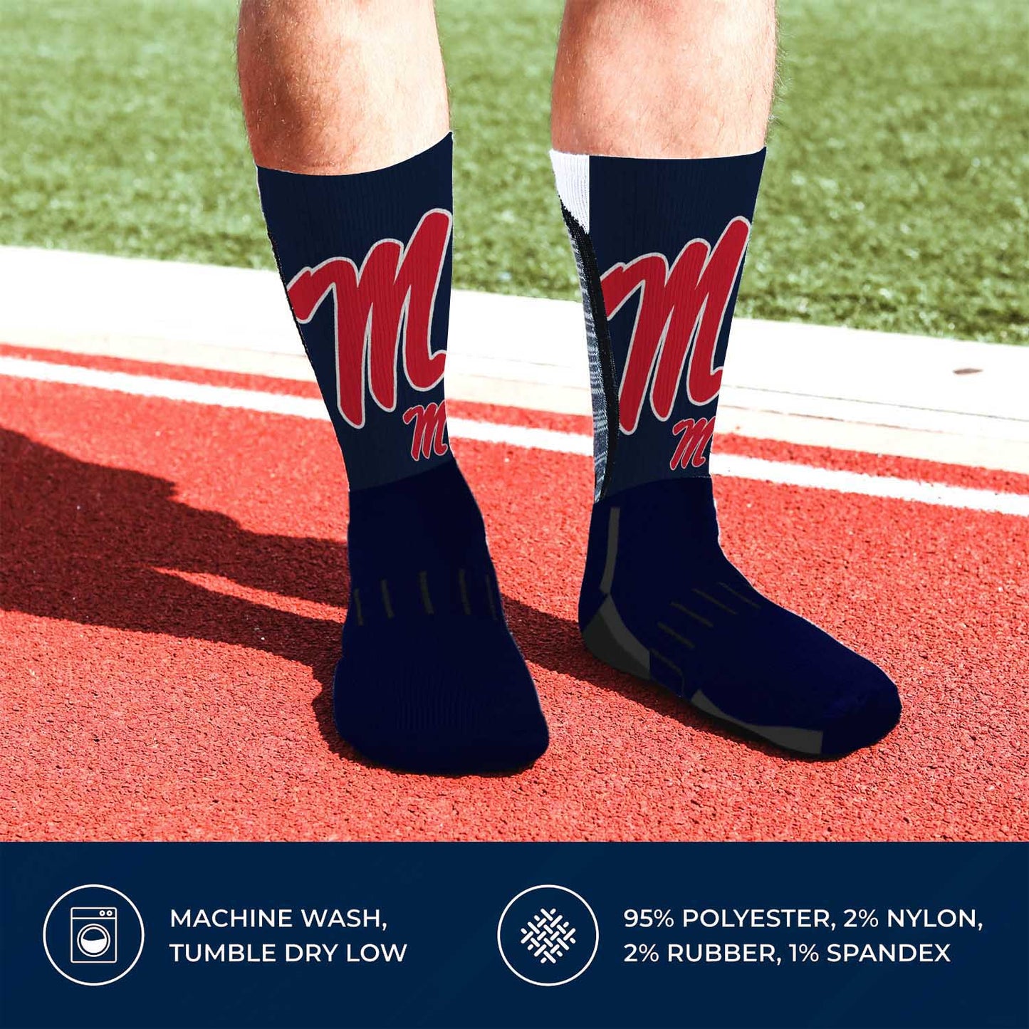 Ole Miss Rebels NCAA Youth University Socks - Blue