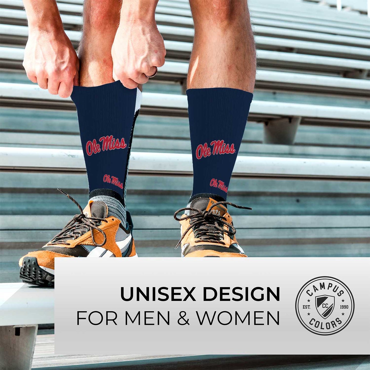 Ole Miss Rebels NCAA Youth University Socks - Navy