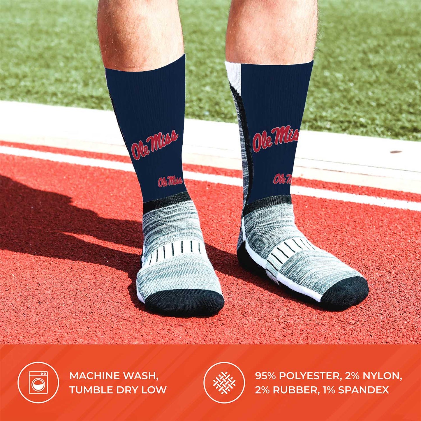 Ole Miss Rebels NCAA Youth University Socks - Navy
