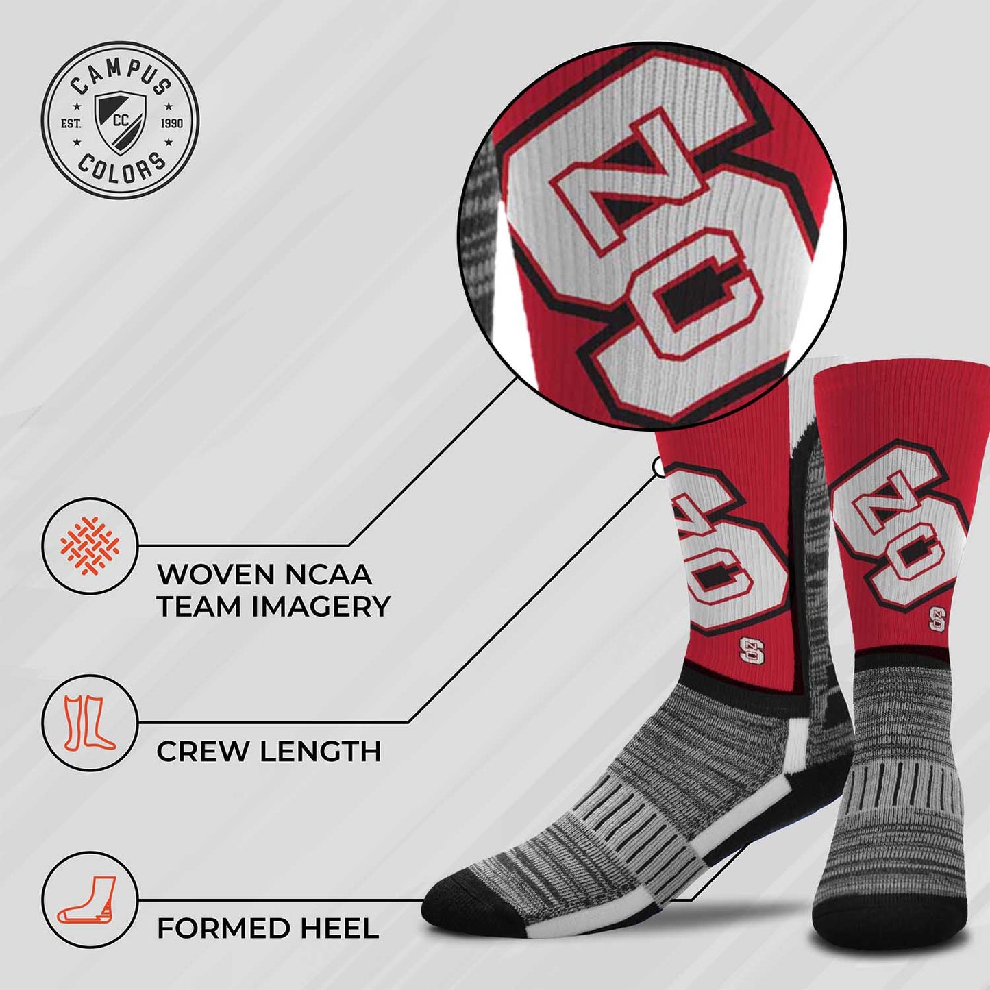 NC State Wolfpack NCAA Youth University Socks - Red