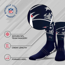New England Patriots NFL V Curve  Socks - Indigo/Navy