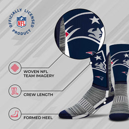 New England Patriots NFL Youth V Curve Socks - Navy