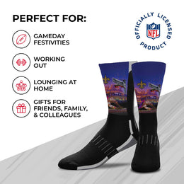 New Orleans Saints NFL Adult Zoom Location Crew Socks - Black