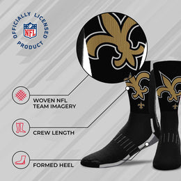New Orleans Saints NFL Youth V Curve Socks - Team Color