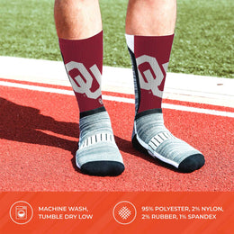 Oklahoma Sooners NCAA Youth University Socks - Crimson