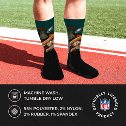 Philadelphia Eagles NFL Youth Zoom Location Crew Socks - Black