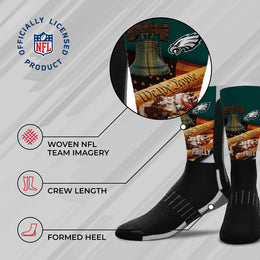 Philadelphia Eagles NFL Youth Zoom Location Crew Socks - Black