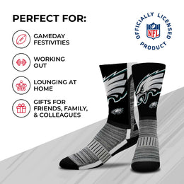 Philadelphia Eagles NFL Youth V Curve Socks - Black