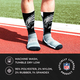 Philadelphia Eagles NFL Youth V Curve Socks - Black