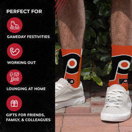 Philadelphia Flyers Adult NHL Zoom Curve Team Crew Socks - Orange