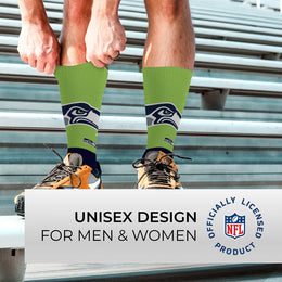 Seattle Seahawks NFL Adult Curve Socks - Navy