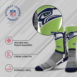 Seattle Seahawks NFL Youth V Curve Socks - Green