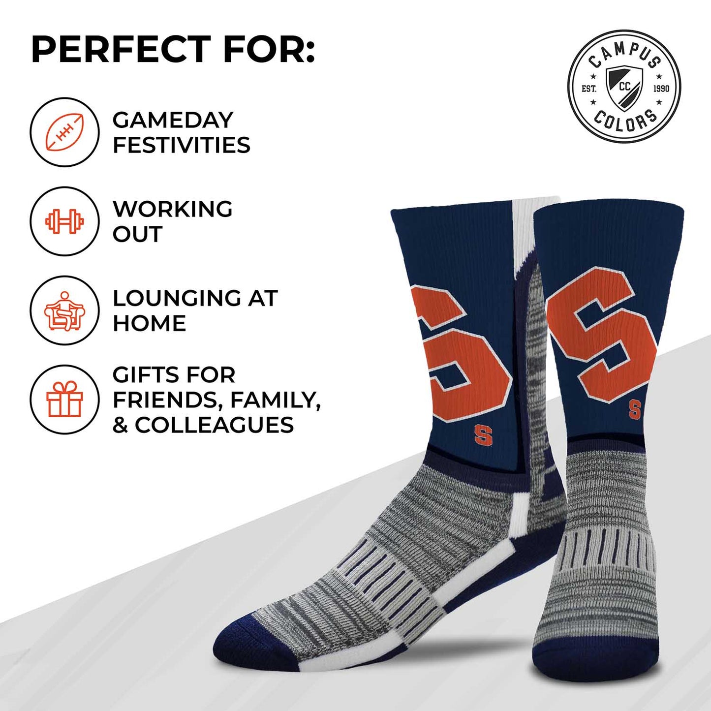 Syracuse Orange NCAA Youth University Socks - Navy