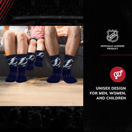 Tampa Bay Lightning Youth NHL Zoom Curve Team Crew Socks - Navy