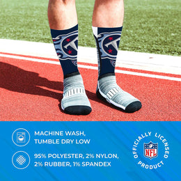 Tennessee Titans NFL Adult Curve Socks - Navy