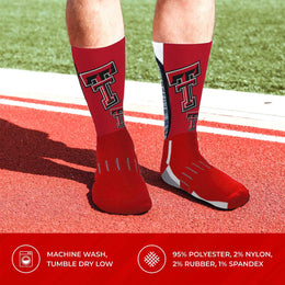 Texas Tech Red Raiders NCAA Youth University Socks - Crimson