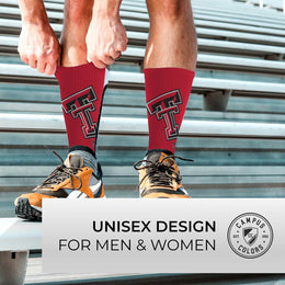 Texas Tech Red Raiders NCAA Adult State and University Crew Socks - Red