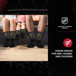 Las Vegas Golden Knights Youth NHL Zoom Curve Team Crew Socks - Black