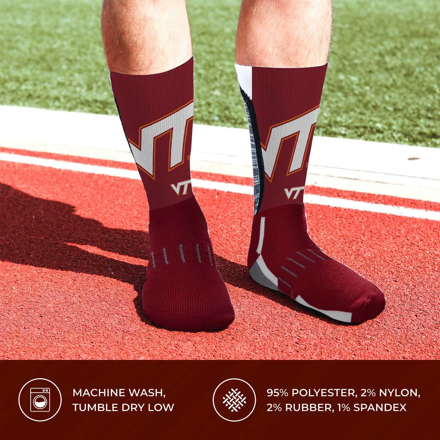 Virginia Tech Hokies NCAA Youth University Socks - Cardinal