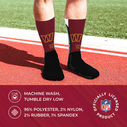 Washington Commanders NFL Youth V Curve Socks - Black