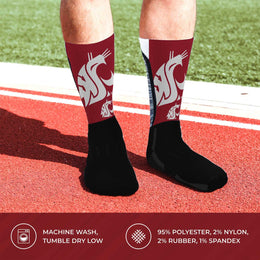 Washington State Cougars NCAA Youth University Socks - Black