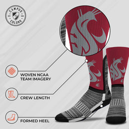 Washington State Cougars NCAA Youth University Socks - Maroon