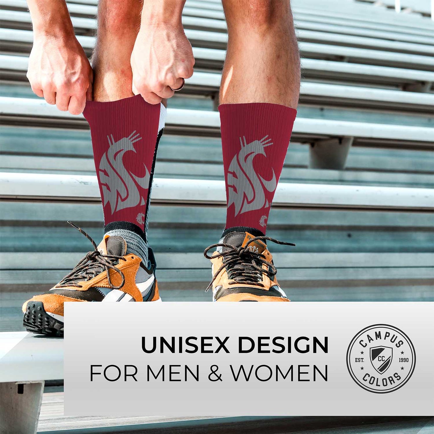 Washington State Cougars NCAA Youth University Socks - Maroon