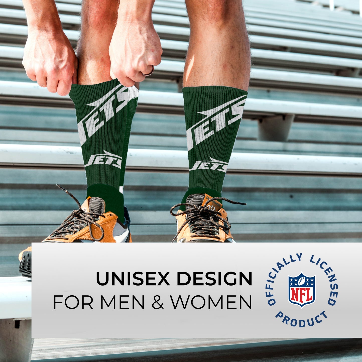 New York Jets NFL V Curve  Socks - Team Color