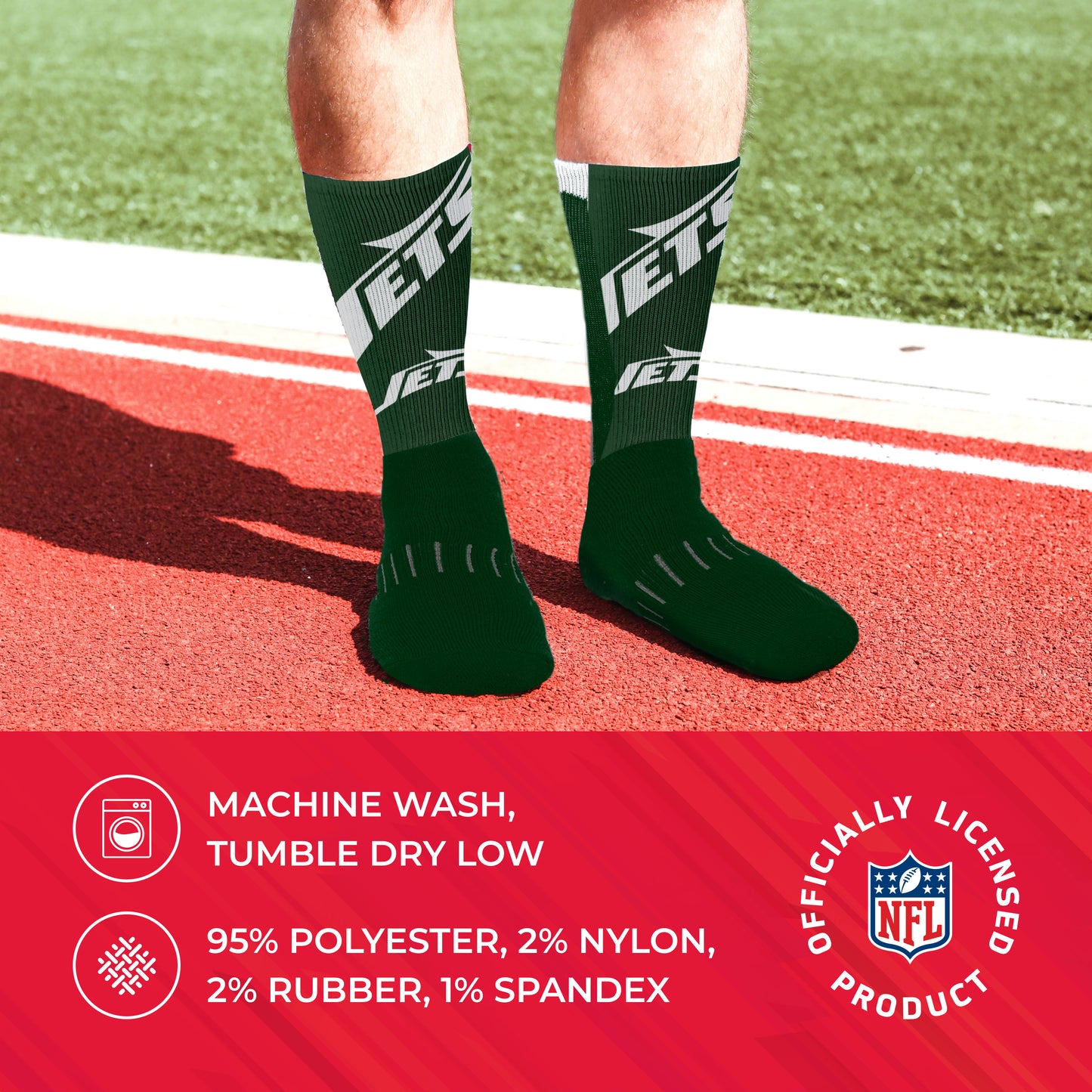 New York Jets NFL V Curve  Socks - Team Color