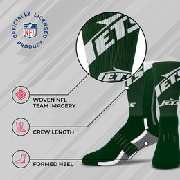 New York Jets NFL Youth V Curve Socks - Team Color