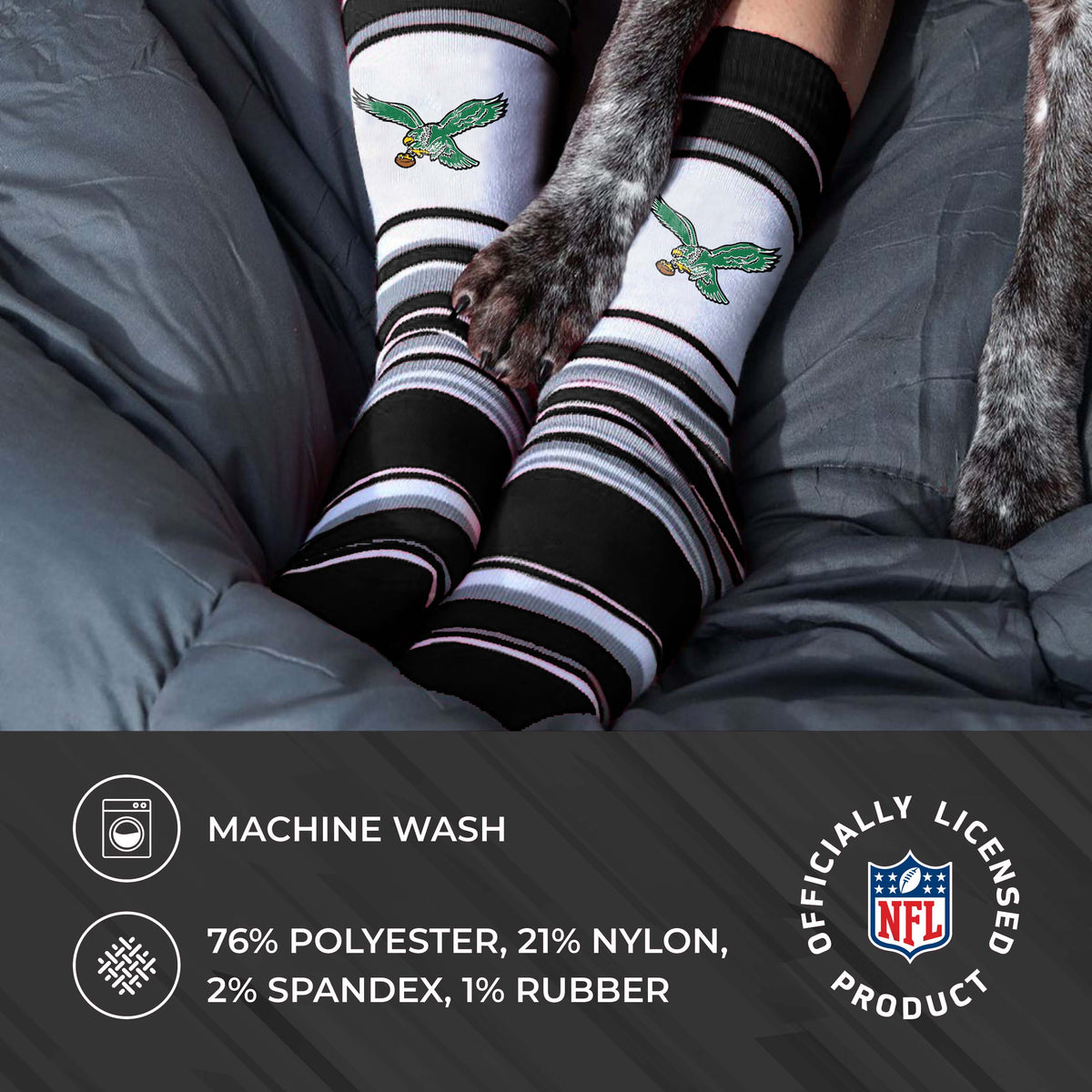 Philadelphia Eagles NFL Argyle  Dress Socks - Team Color