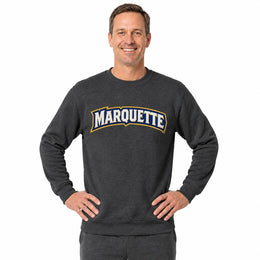 Marquette Golden Eagles  NCAA Crewneck Sweatshirt Men Women Fleece Charcoal - Charcoal