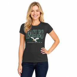 Philadelphia Eagles  Overtime Blueprint Women's NFL Short Sleeve T-Shirt - Black