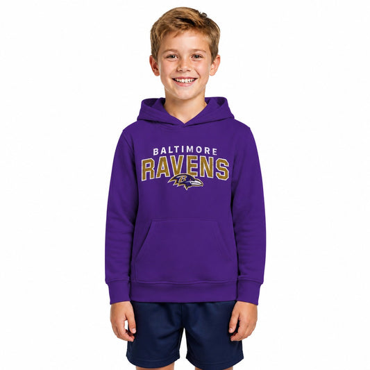 Baltimore Ravens  NFL Youth Starting Fresh Fleece Hoodie Boys Girls - Purple